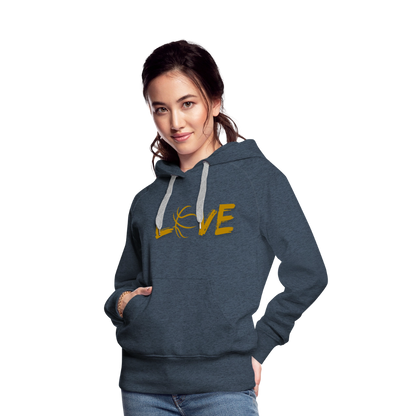 Frauen Premium Hoodie - Jeansblau