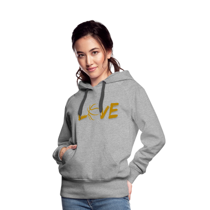 Frauen Premium Hoodie - Grau meliert
