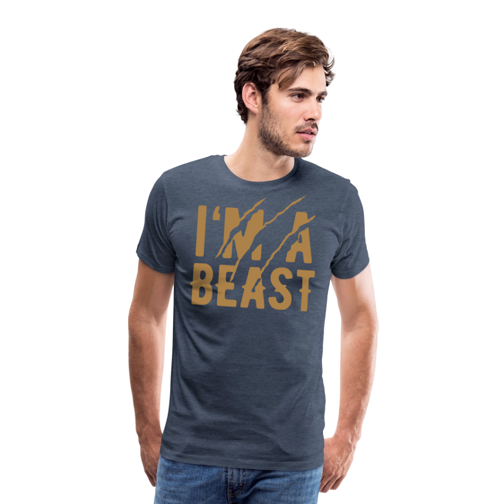 Männer Premium T-Shirt - Blau meliert