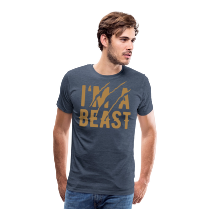 Männer Premium T-Shirt - Blau meliert