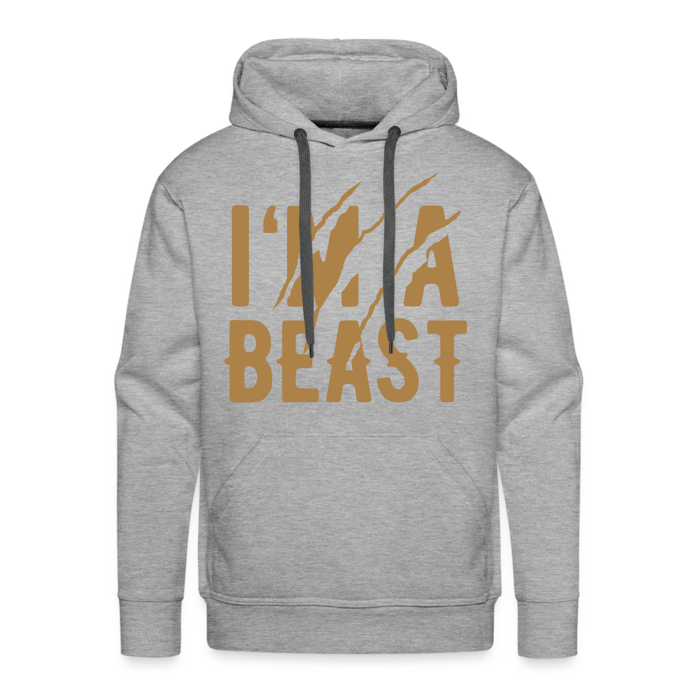 Männer Premium Hoodie - Grau meliert