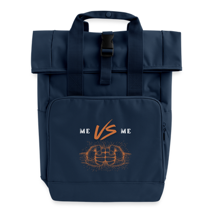 Rolltop Rucksack mit zwei Griffen - Navy