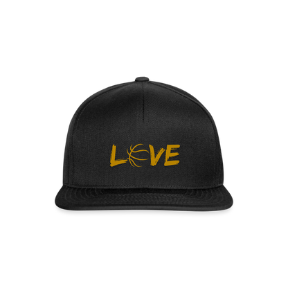 Basketball LOVE Snapback Cap - Schwarz/Schwarz