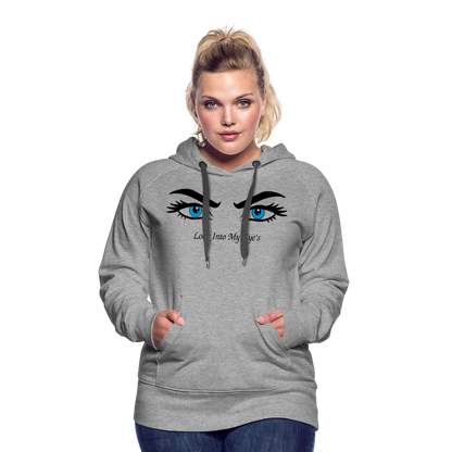 Look Into My Eye's Frauen Premium Hoodie - Grau meliert