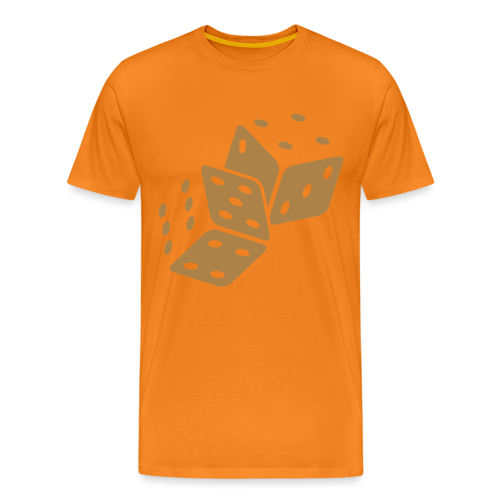 Würfel Männer Premium T-Shirt - Orange