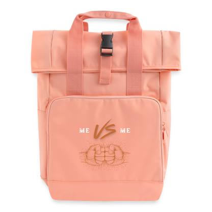 Rolltop Rucksack mit zwei Griffen - Chintzrosa