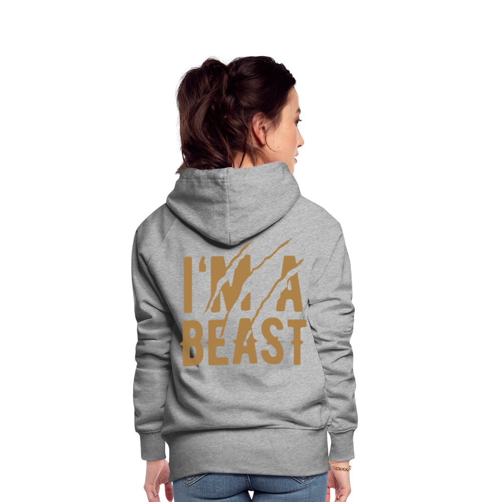 Frauen Premium Hoodie - Grau meliert