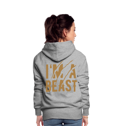 Frauen Premium Hoodie - Grau meliert
