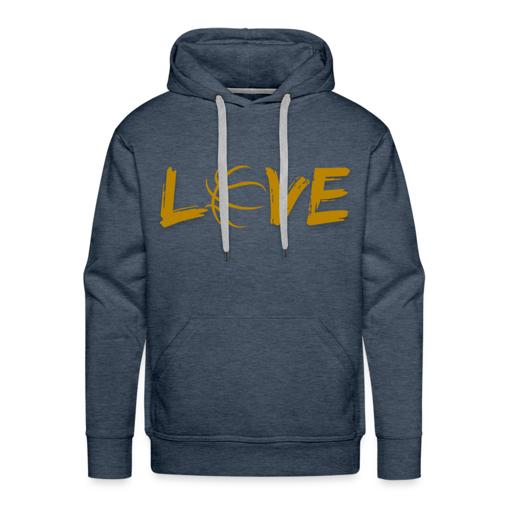 Männer Premium Hoodie - Jeansblau