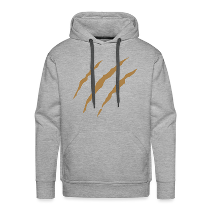 Männer Premium Hoodie - Grau meliert