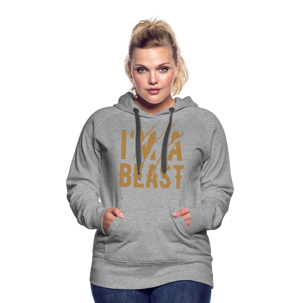 Frauen Premium Hoodie - Grau meliert