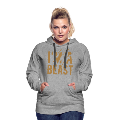 Frauen Premium Hoodie - Grau meliert