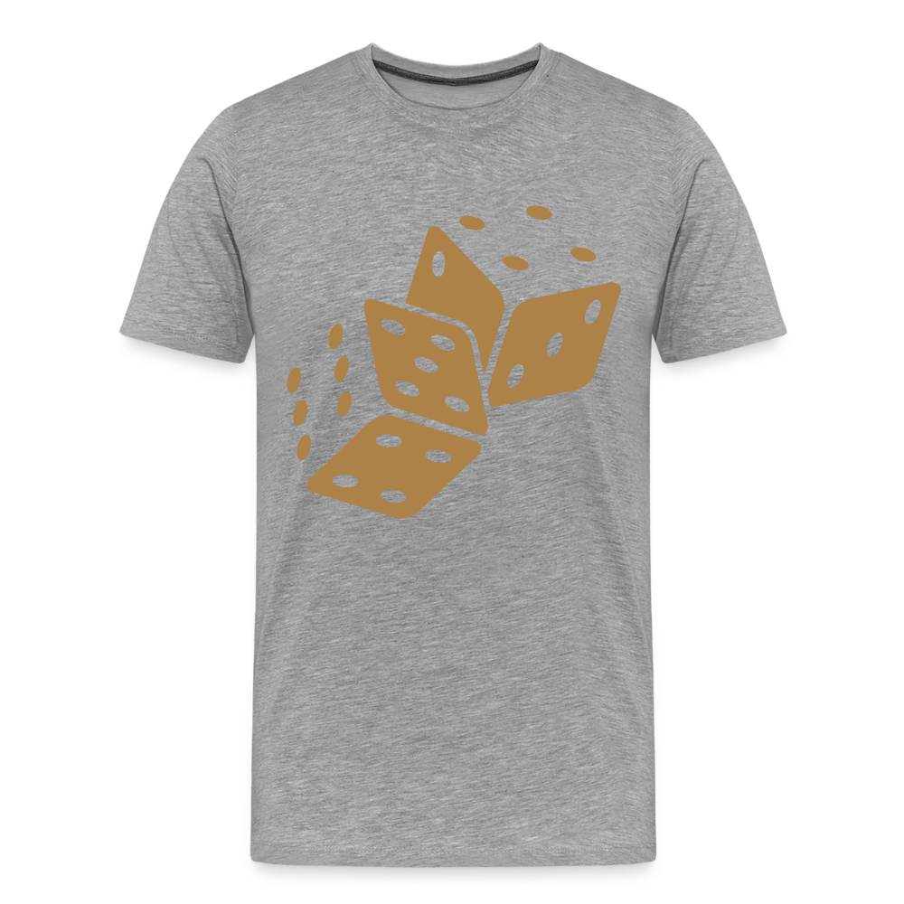 Würfel Männer Premium T-Shirt - Grau meliert