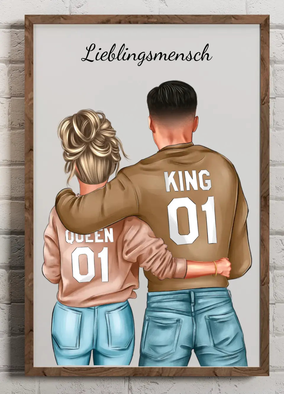 Personalisiertes Paar- King/Queen - Poster