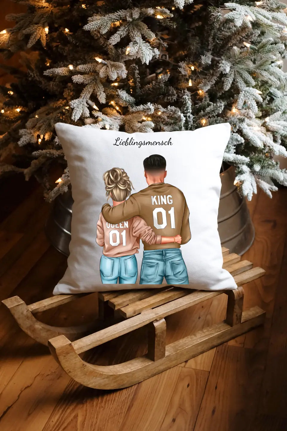 Personalisiertes Paar - King/Queen - Kissen