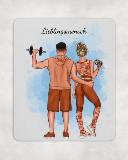 Personalisiertes Mauspad Gym Buddies