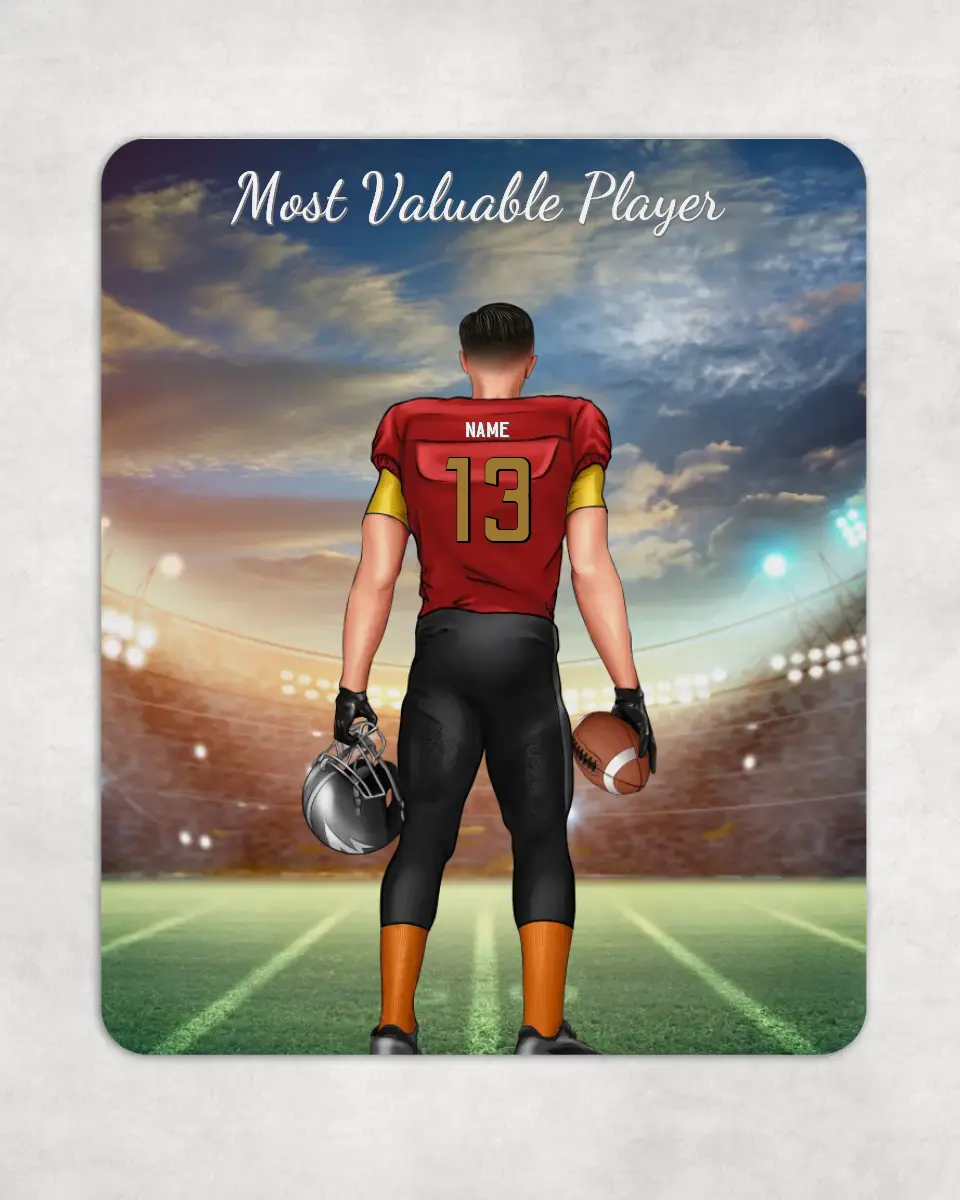 Personalisiertes Mauspad Footballspieler