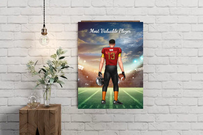 Personalisiertes Footballspieler Poster