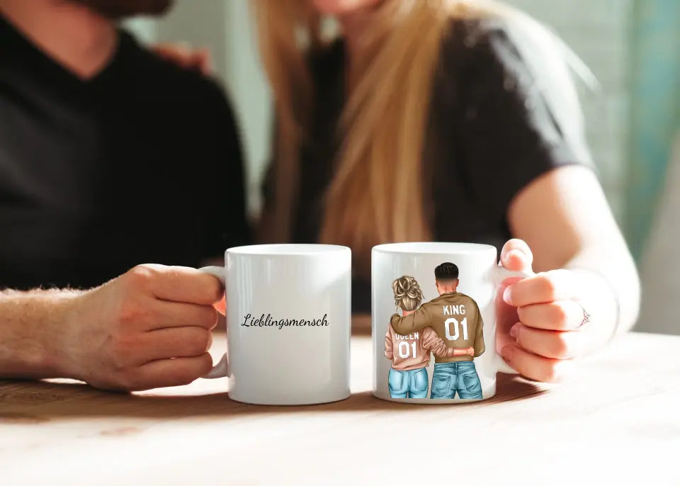 Personalisiertes Paar - King/Queen Tasse