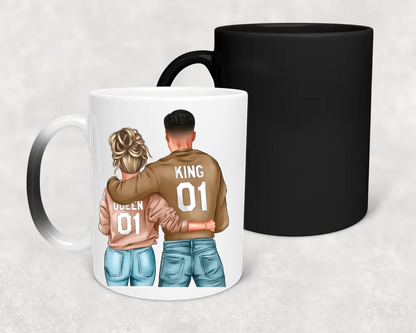 Personalisiertes Paar - King/Queen Tasse