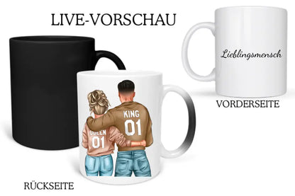 Personalisiertes Paar - King/Queen Tasse