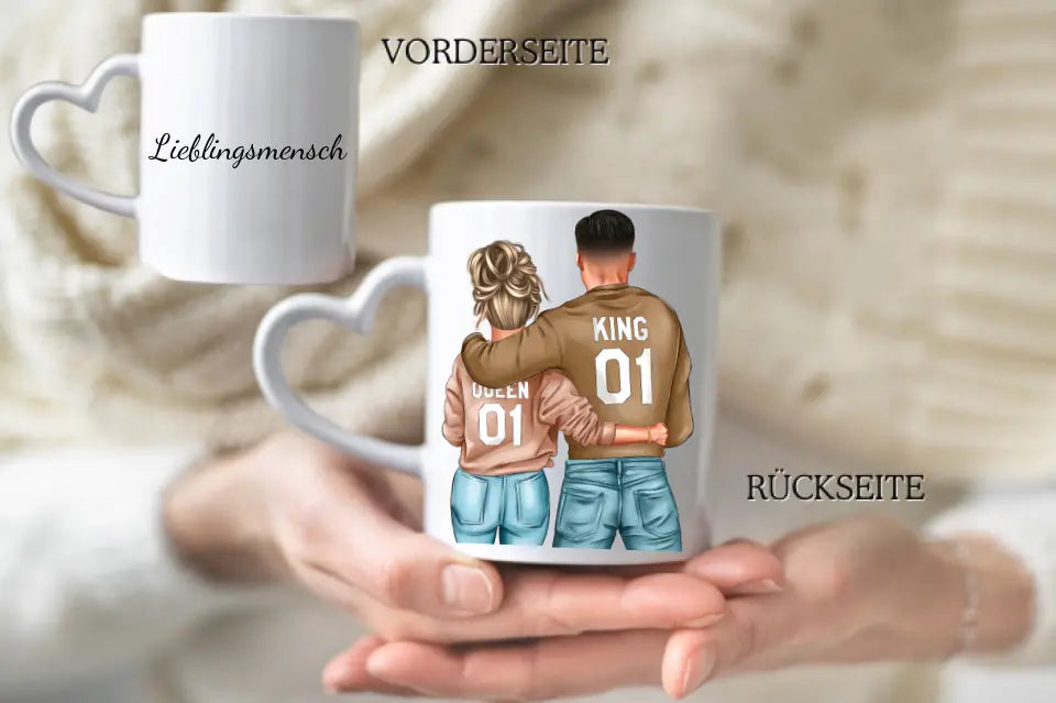 Personalisiertes Paar - King/Queen Tasse