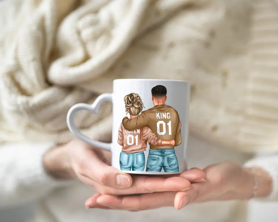 Personalisiertes Paar - King/Queen Tasse
