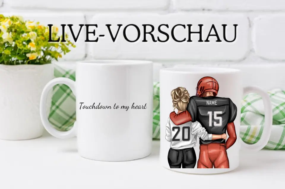 Personalisiertes Paar Tasse