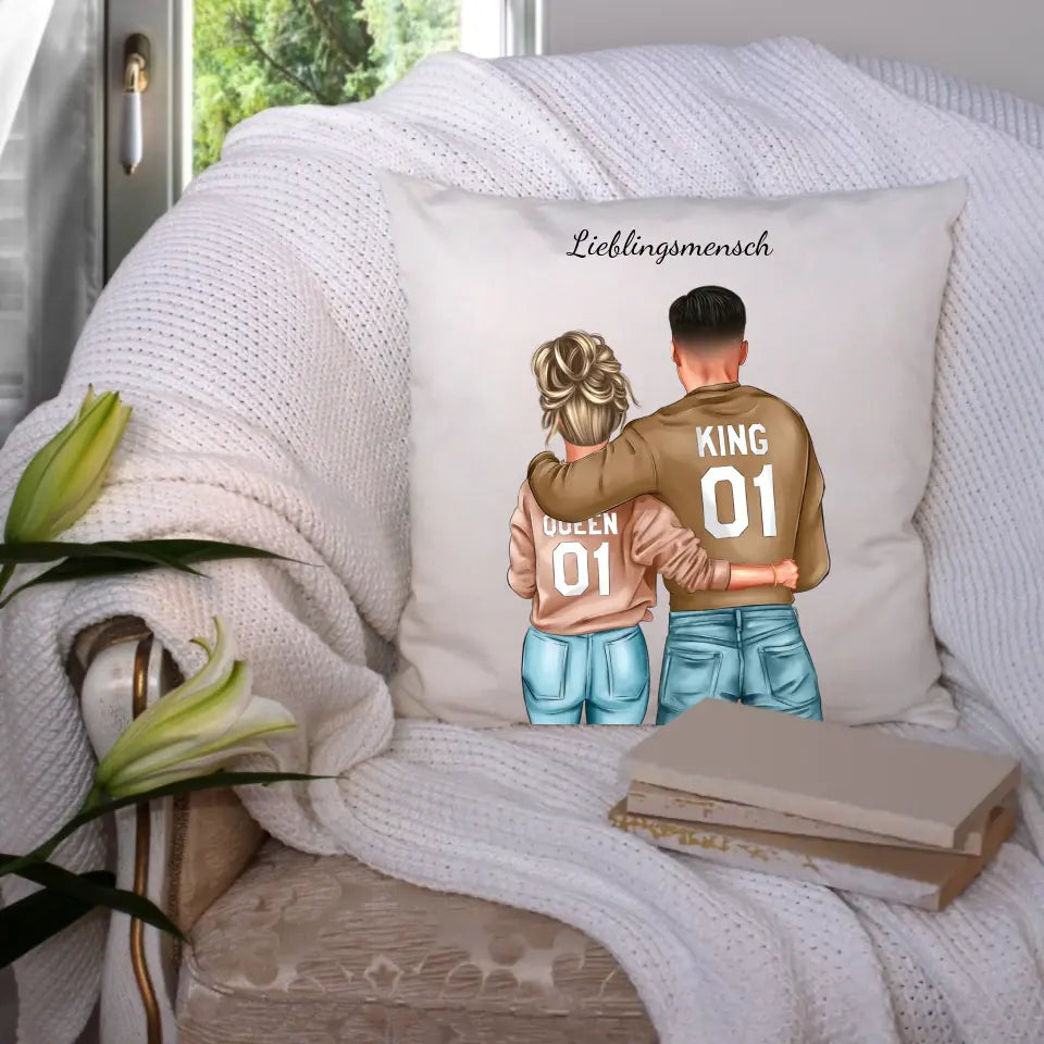Personalisiertes Paar - King/Queen - Kissen