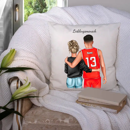 Personalisiertes Basketball Paar Kissen