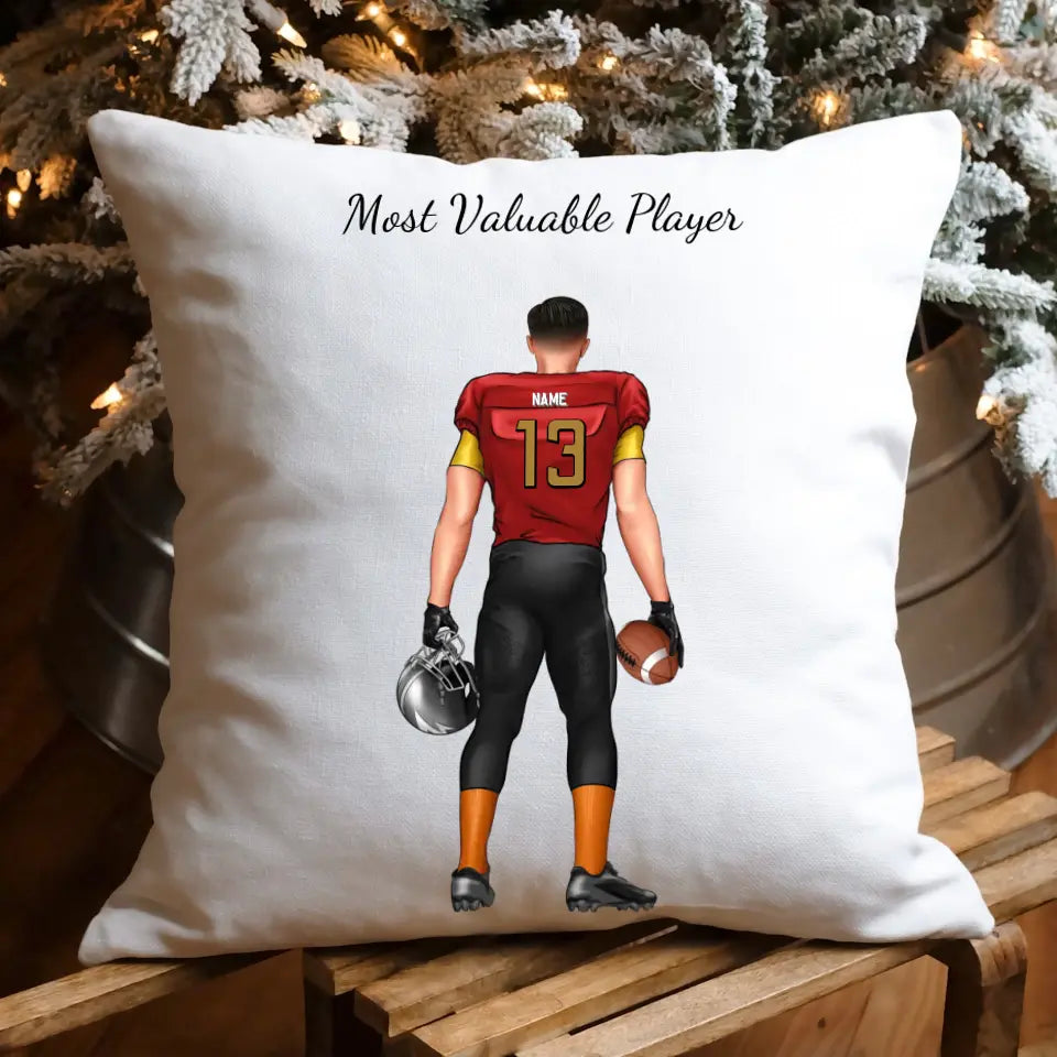 Personalisiertes Footballspieler Kissen