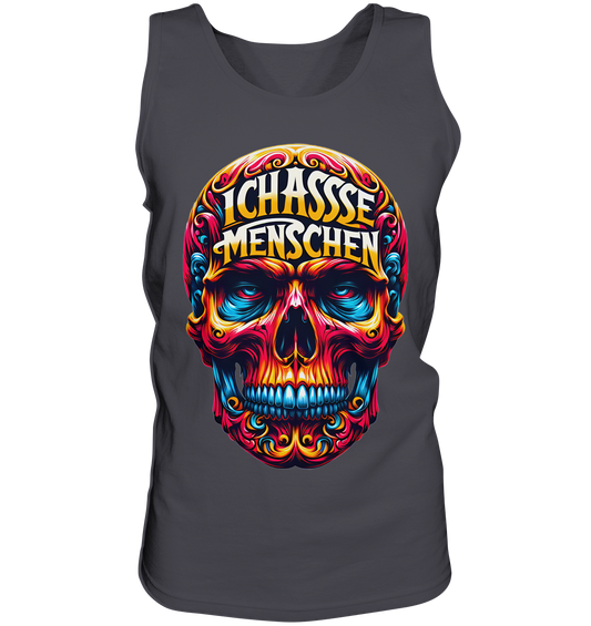 Crazy Skull Head Ich Hasse Menschen - Tank-Top