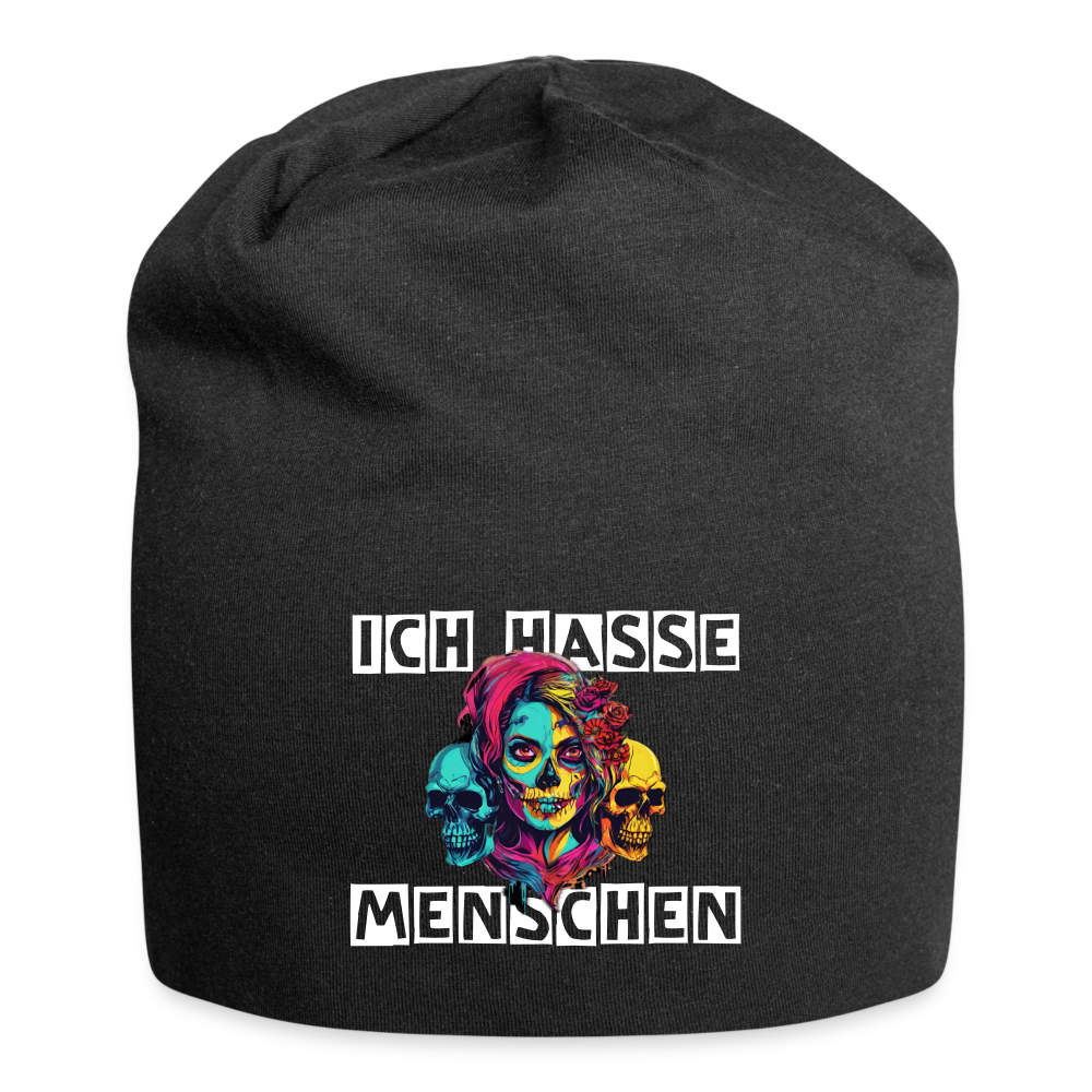Beanie "Ich hasse Menschen" - Schwarz